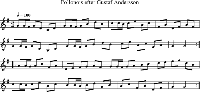 Pollonois efter Gustaf Andersson