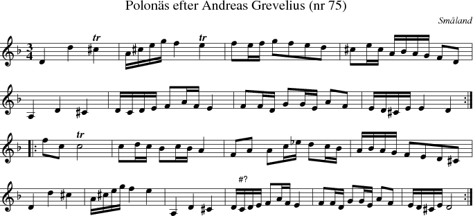 Polon�s efter Andreas Grevelius (nr 75)