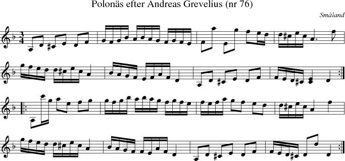 Polon�s efter Andreas Grevelius (nr 76)