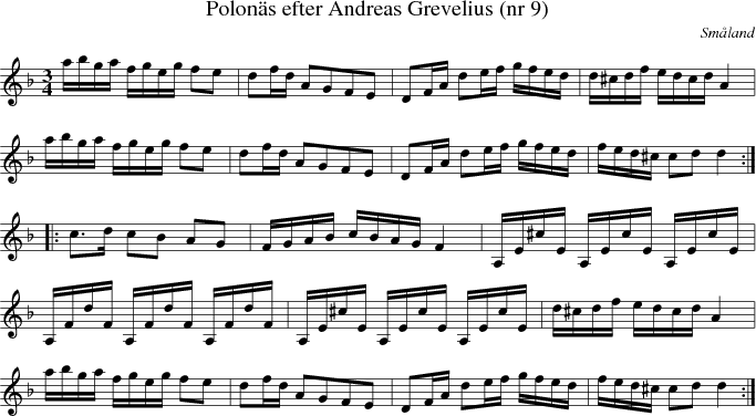 Polon�s efter Andreas Grevelius (nr 9)
