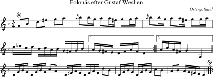 Polon�s efter Gustaf Weslien