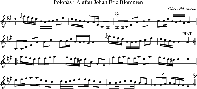 Polons i A efter Johan Eric Blomgren