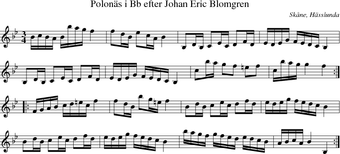 Polon�s i Bb efter Johan Eric Blomgren