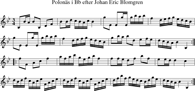 Polon�s i Bb efter Johan Eric Blomgren