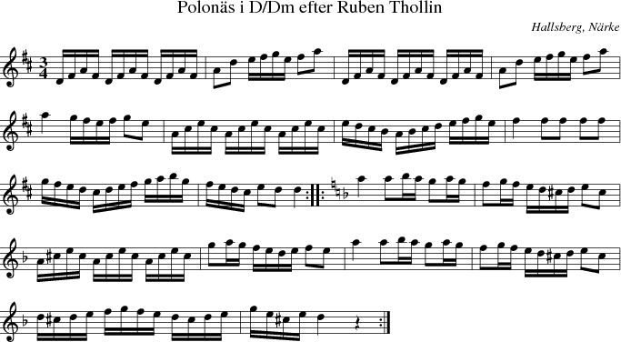 Polons i D/Dm efter Ruben Thollin 