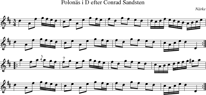 Polons i D efter Conrad Sandsten