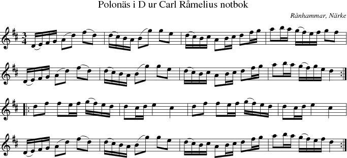 Polons i D ur Carl Rmelius notbok