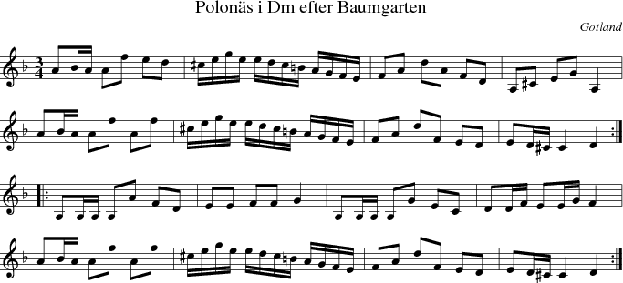 Polons i Dm efter Baumgarten