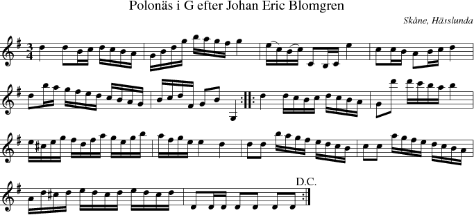 Polons i G efter Johan Eric Blomgren