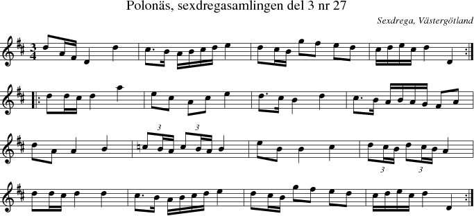 Polons, sexdregasamlingen del 3 nr 27