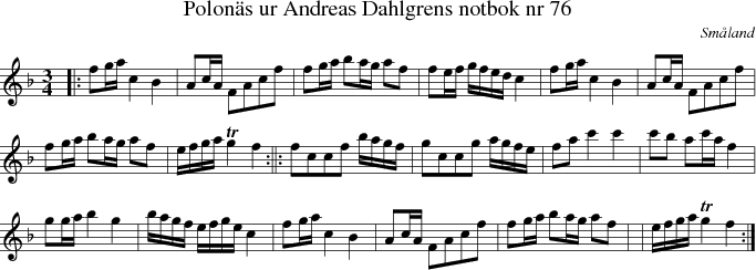 Polons ur Andreas Dahlgrens notbok nr 76