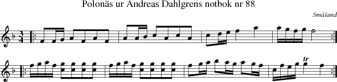 Polon�s ur Andreas Dahlgrens notbok nr 88