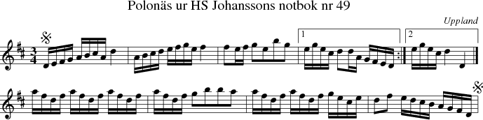 Polon�s ur HS Johanssons notbok nr 49