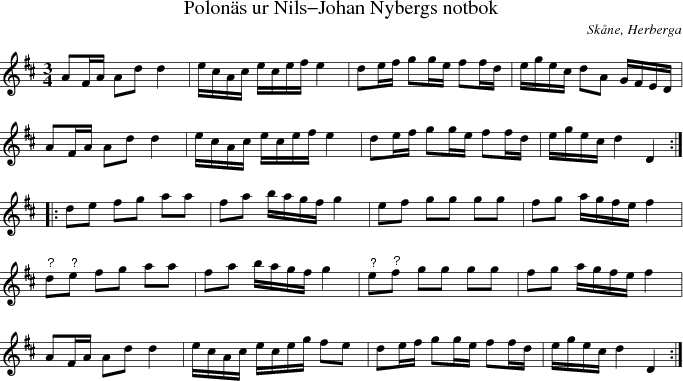 Polons ur Nils-Johan Nybergs notbok