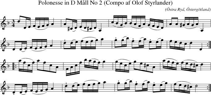 Polonesse in D Mll No 2 (Compo af Olof Styrlander)