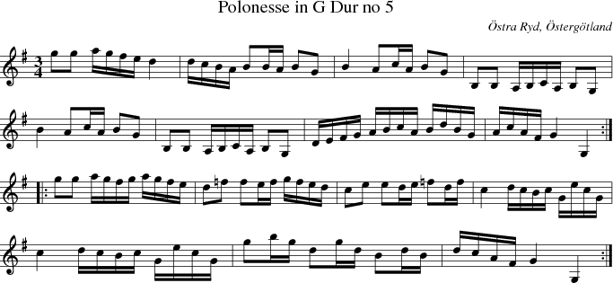 Polonesse in G Dur no 5