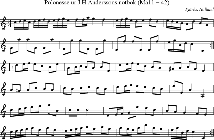 Polonesse ur J H Anderssons notbok (Ma11 - 42)