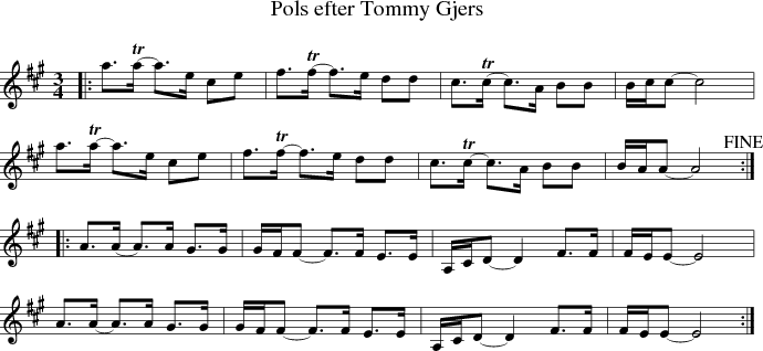 Pols efter Tommy Gjers