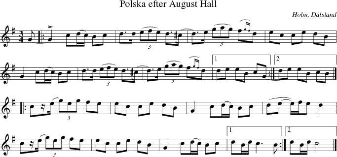 Polska efter August Hall