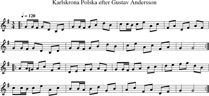 Polska efter Gustav Andersson, Karlskrona