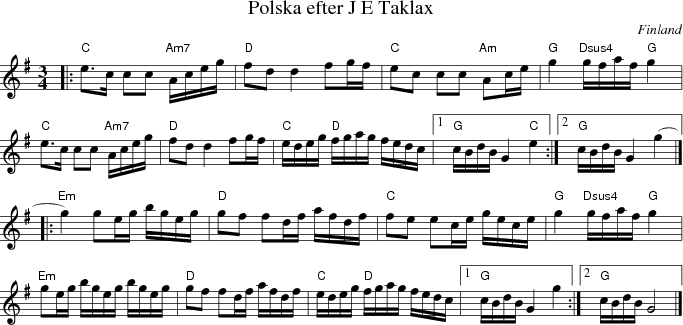 Polska efter J E Taklax
