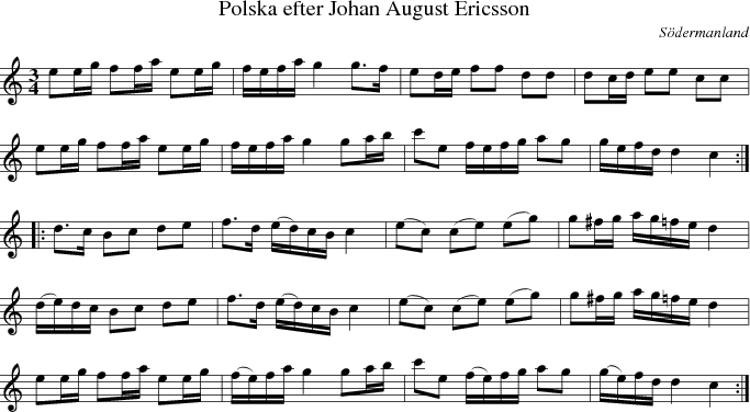 Polska efter Johan August Ericsson