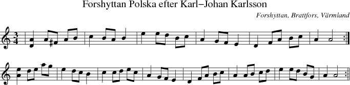 Polska efter Karl-Johan Karlsson, Forshyttan