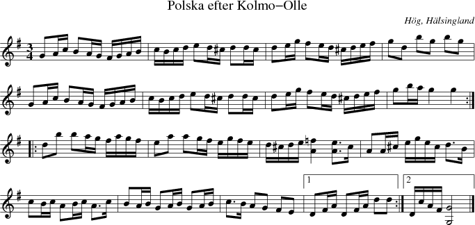 Polska efter Kolmo-Olle