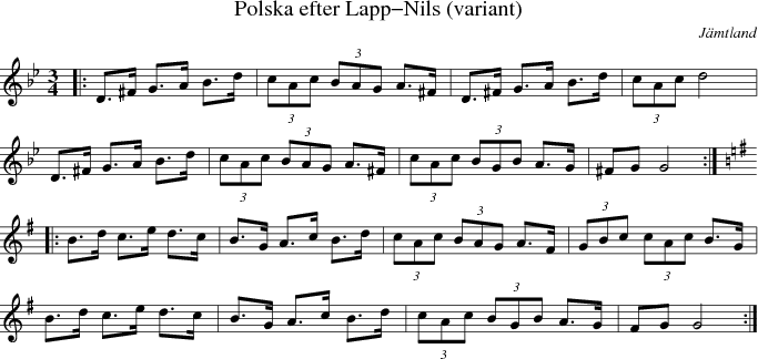 Polska efter Lapp-Nils (variant)