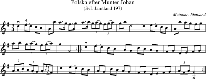 Polska efter Munter Johan