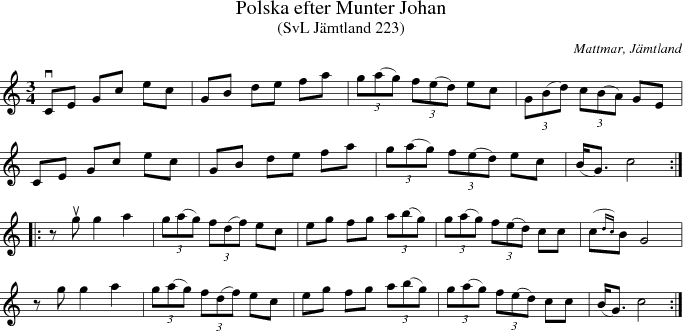 Polska efter Munter Johan