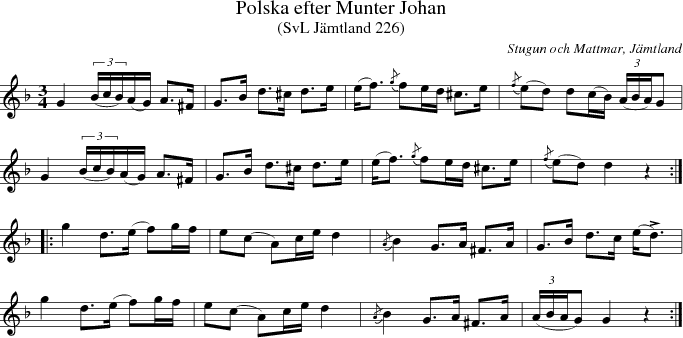 Polska efter Munter Johan