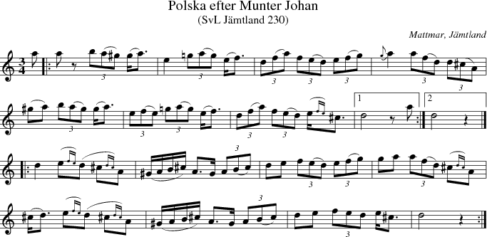 Polska efter Munter Johan