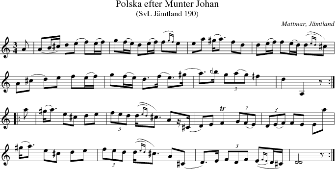Polska efter Munter Johan
