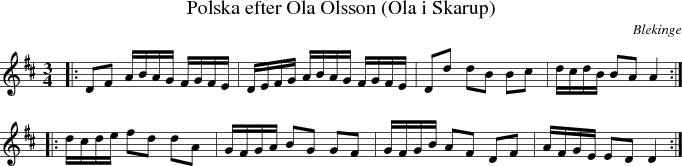 Polska efter Ola Olsson (Ola i Skarup)