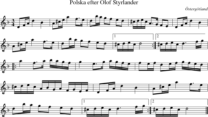 Polska efter Olof Styrlander