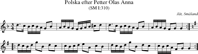 Polska efter Petter Olas Anna