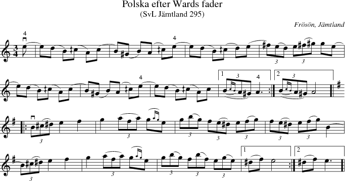 Polska efter Wards fader