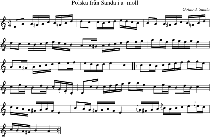 Polska frn Sanda i a-moll