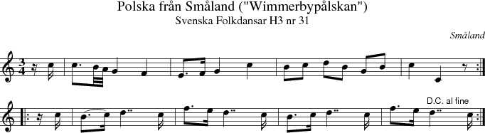 Polska frn Smland ("Wimmerbyplskan")