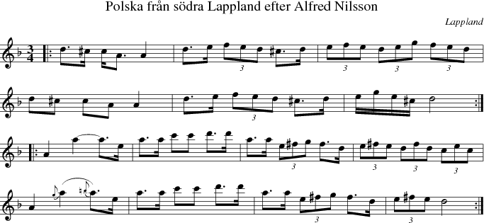 Polska fr�n s�dra Lappland efter Alfred Nilsson