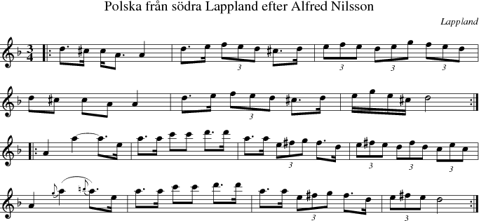 Polska frn sdra Lappland efter Alfred Nilsson