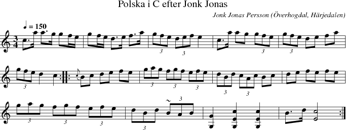 Polska i C efter Jonk Jonas