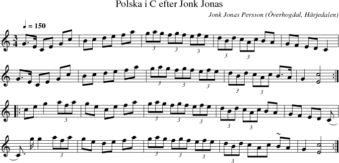 Polska i C efter Jonk Jonas