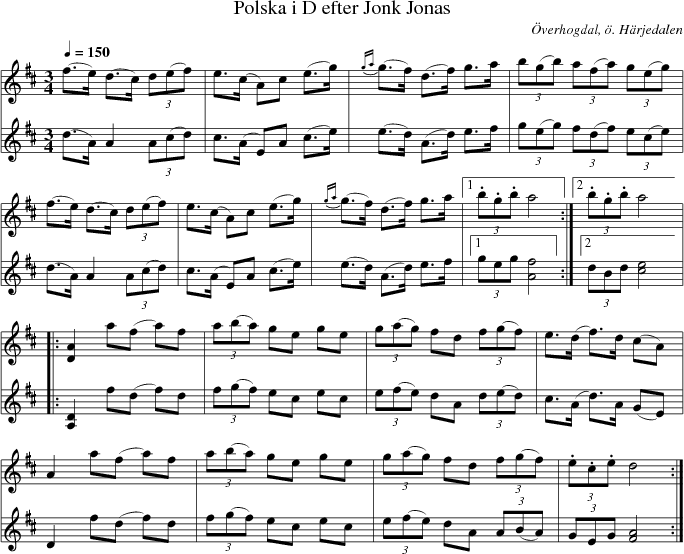 Polska i D efter Jonk Jonas