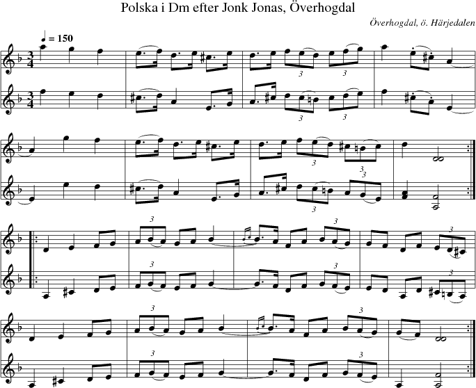Polska i Dm efter Jonk Jonas, �verhogdal