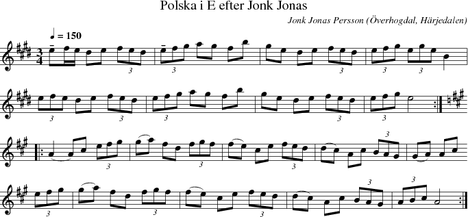 Polska i E efter Jonk Jonas