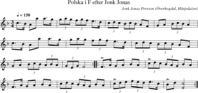 Polska i F efter Jonk Jonas