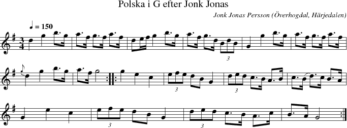 Polska i G efter Jonk Jonas