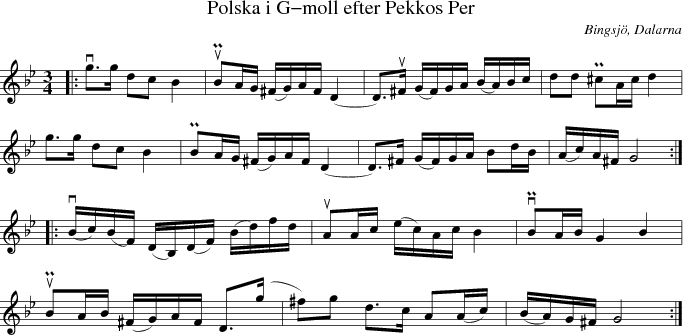 Polska i G-moll efter Pekkos Per